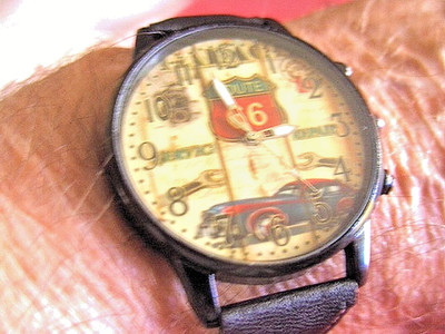'' ROUTE 66 ''-ARMBANDUHR QUARZ NEU DER KLASSIKER FÜR JEDEN BIKER