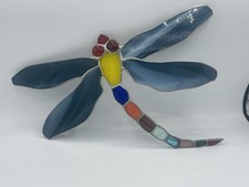 Stained Glass Dragonfly Handmade Suncatcher Multicolor Large Hanging
