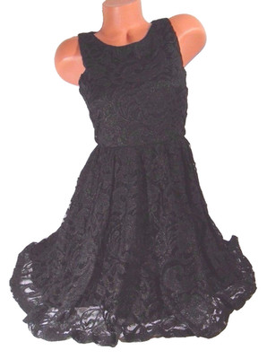 Ladies Soprano Sleeveless  Lacey Little Black Dress  Size Small   NWT
