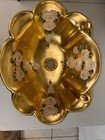 Vintage Floral Sink Scalloped over edges Drop In Beautiful Gold — photo 9