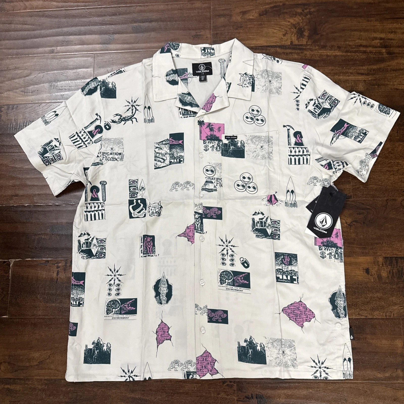 NWT Volcom Mistostone Short-Sleeve Polo Men's Size Large. A3