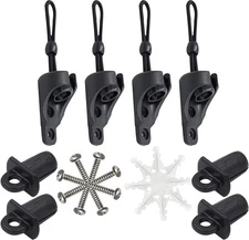 Upgrade Bunge kit+Universal Replacement bungee kit and end cap (2 set), Black 