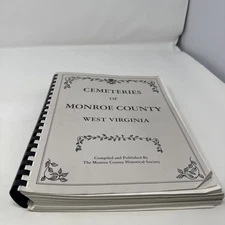 Cemeteries of Monroe County West Virginia historical society genealogy 1990