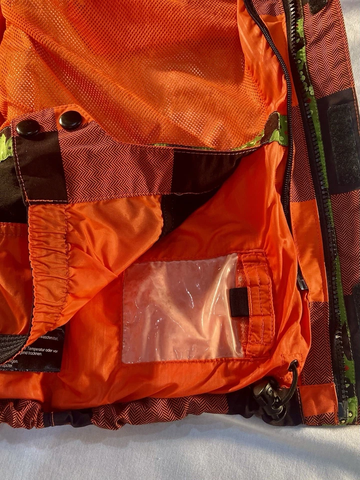 Chaqueta de esquí de snowboard con capucha a cuadros pequeña Burton para hombre - ¡EXCELENTE ESTADO!! Foto 4 de 4