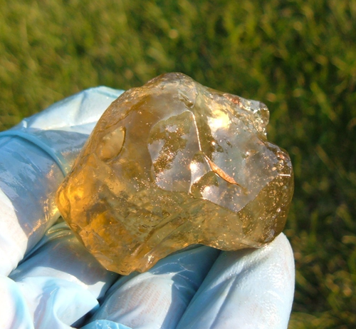 Libyan Desert Glass Meteorite Tektite impact specimen( 270 crt) Green Gem AAA+ - Picture 5 of 7