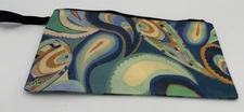 Paisley Design Vinyl Zipped Cosmetic Bag Pencil Case Pouch Art Supplies