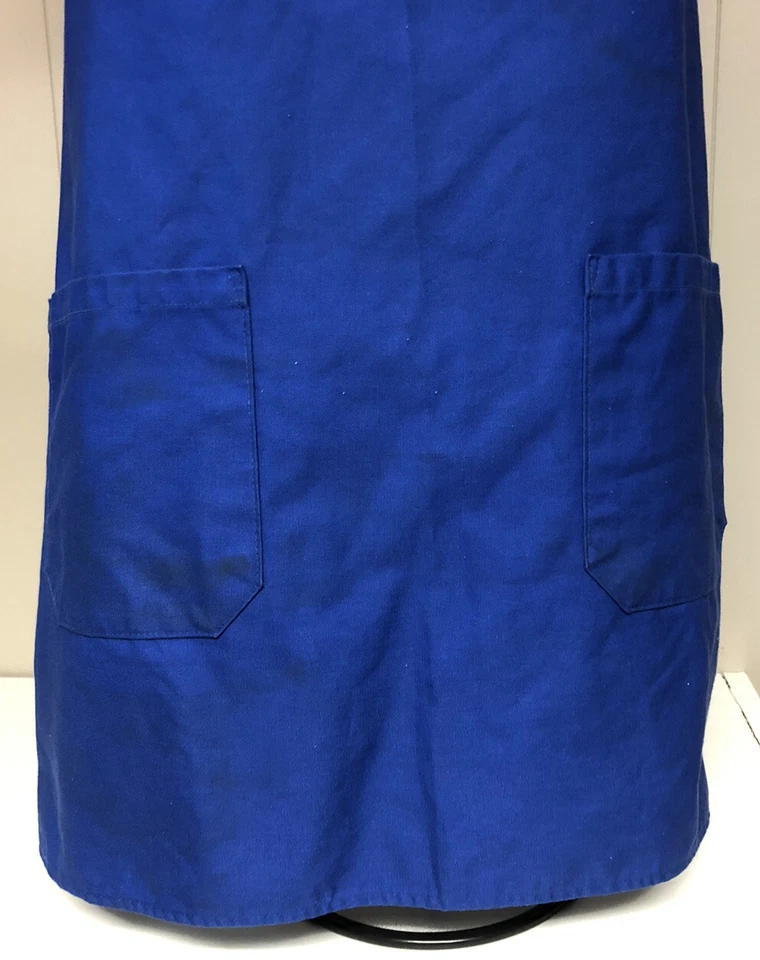 VTG Fays Drugs Retail Store Workers Apron Vest Pull Over Wrap Around Blue Yellow - Image 3 of 4
