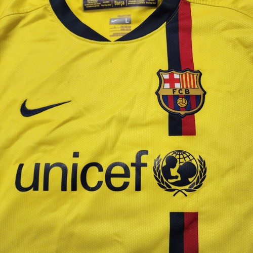2009 Nike Barcelona Away Soccer Jersey Lionel Messi Kids L Spain Argentina Liga - Picture 5 of 8