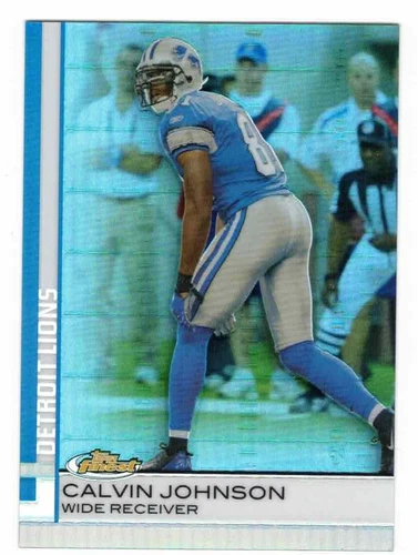 CALVIN JOHNSON 2009 TOPPS FINEST BLUE REFRACTOR  MEGATRON DETROIT LIONS 320/429