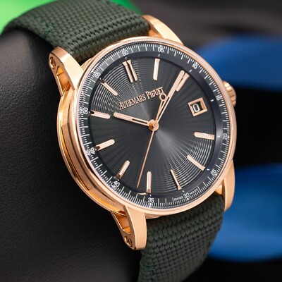 2024 Audemars Piguet Code 11.59 18K Rose Gold Green Men's Watch -15210OR
