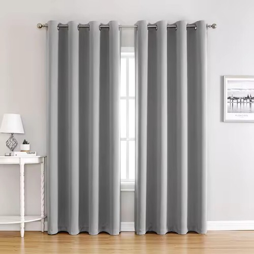 2X Blockout Curtains Thermal Bedroom 100% Blackout Curtains Fabric Pair Eyelet - Picture 12 of 36