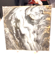 HANDMADE ACRYLIC POUR PAINTING ON 8X10 CANVAS, VARNISHED