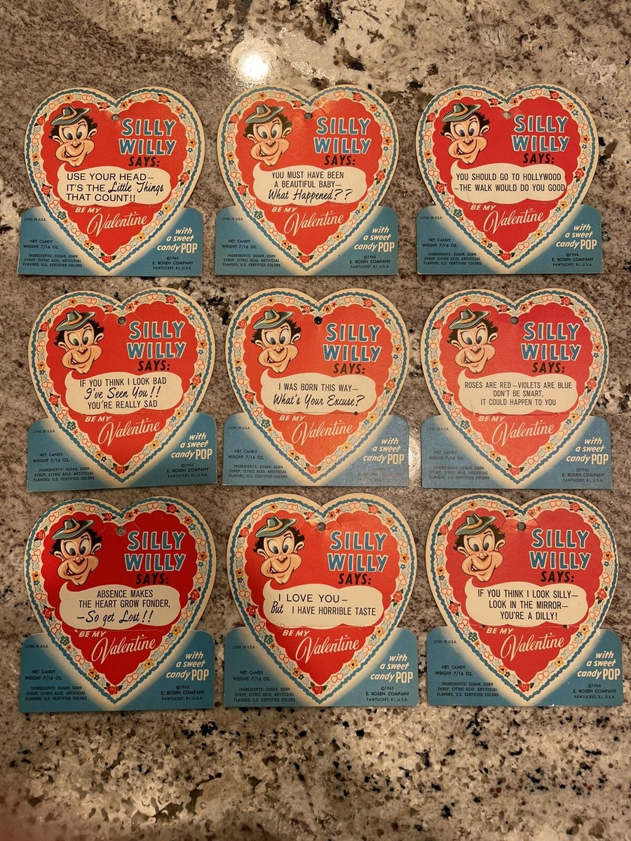 Lot 9 - 1963 VALENTINES DAY CARDBOARD ADVERTISING E ROSEN