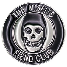 Embossed Enamel Lapel Pin Badge - Misfits - Fiend Club Icon NEW