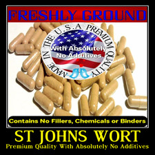 ST JOHNS WORT With Absolutely No Additives High Potency 100 Vegetarian Capsules