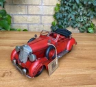 Metal Tin Model Vintage Classic Red Car LP49674