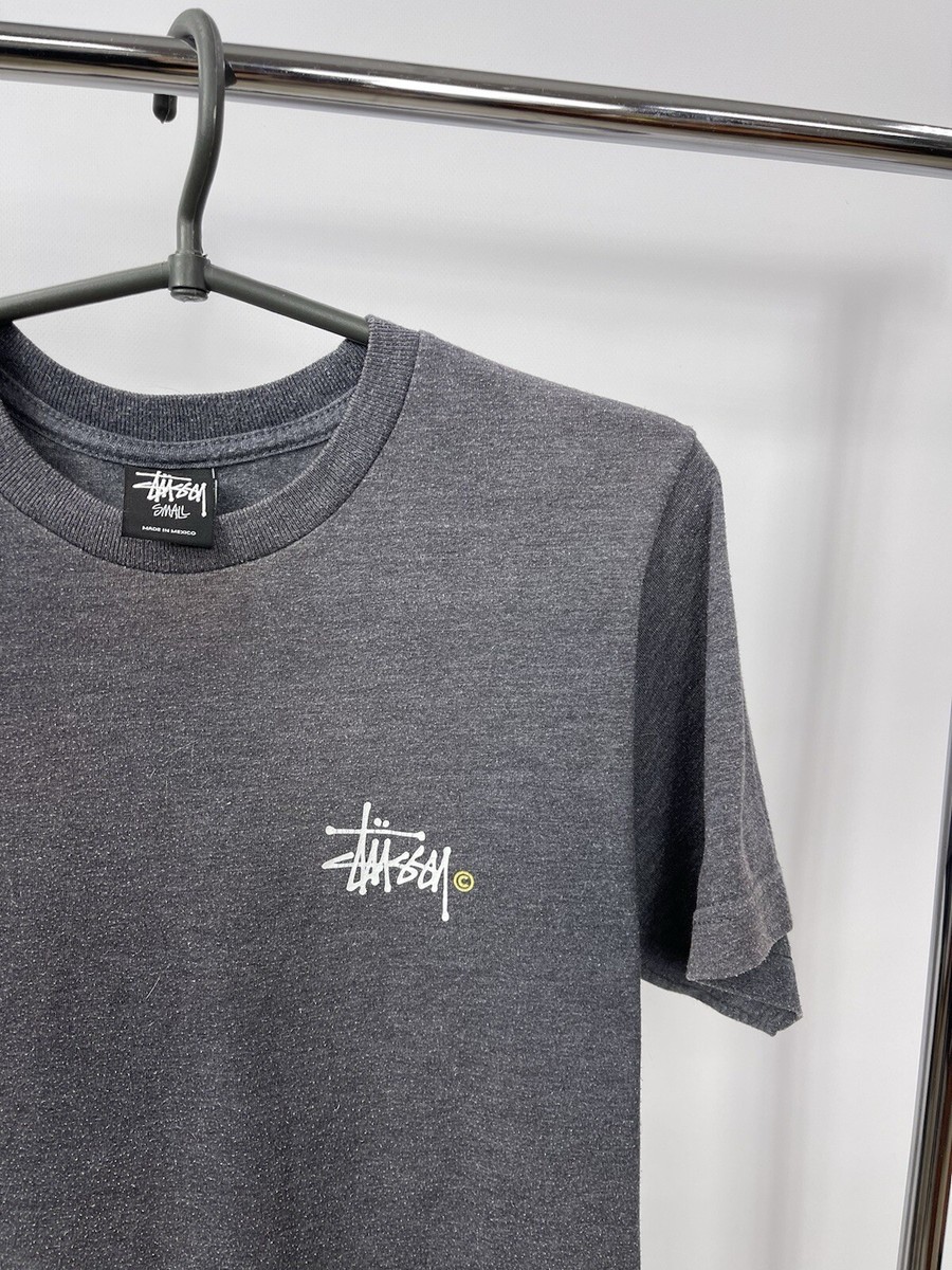 STUSSY Stock Chest Tシャツ 半袖 Grey 送料込み Stussy T-Shirt Size S Big Logo Grey Made in Mexico | eBay