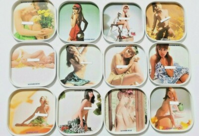 SUNTORY BEER CUSTOM Pinup Girl Coaster genuine 1980' Vintage Old All12sheets