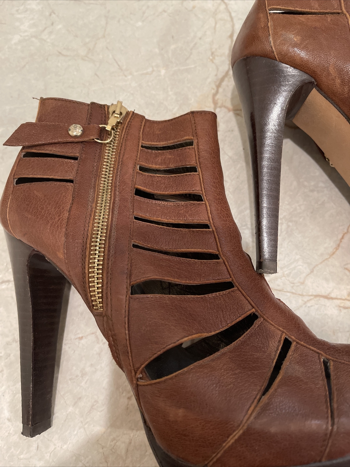Stuart Weitzman Strappy GLADIATOR BRown BOOTIES B… - image 5