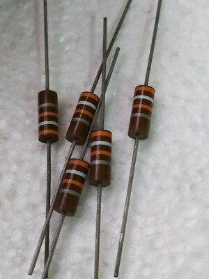 39K 1W  Résistance carbone carbon comp resistor          Lot 5 Pcs       CL8/14