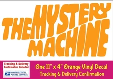 The Mystery Machine Logo 11" Orange Vinyl Decal Car Truck Van Window