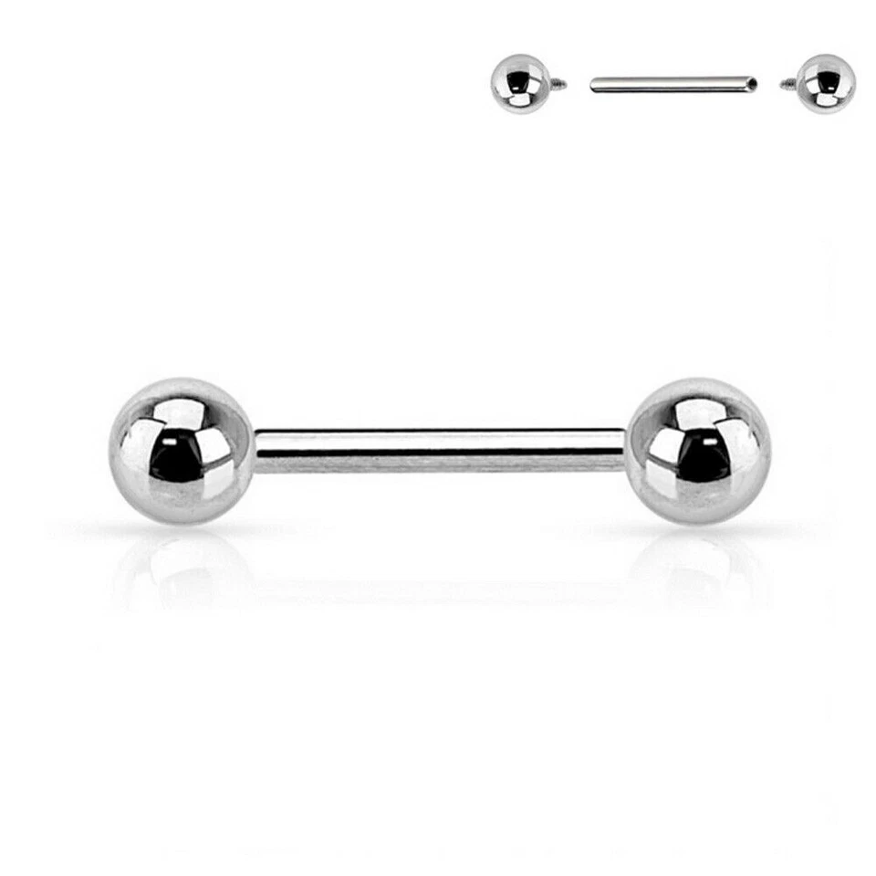 Piercing barra lingua Orecchio Bilancino Barbell in Acciaio Chirurgico orecchino - Immagine 3 di 4