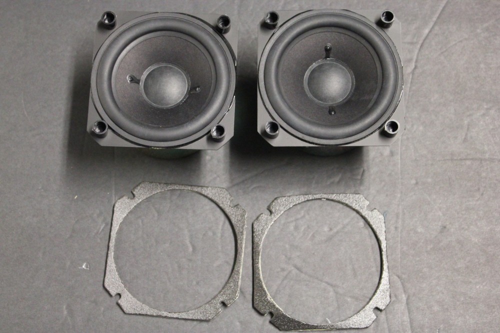 2Pcs 4 Inch Shielded 8 Ohm Woofer Speakers with Pin Connector Cushion for Replacement