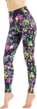 Women's Printed Leggings Stretchy Buttery Smooth Yoga Pants, One Size Multicolor