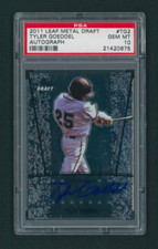 2011 Leaf Metal Draft Tyler Goeddel ROOKIE RC Autograph AUTO #TG2 PSA 10 GEM