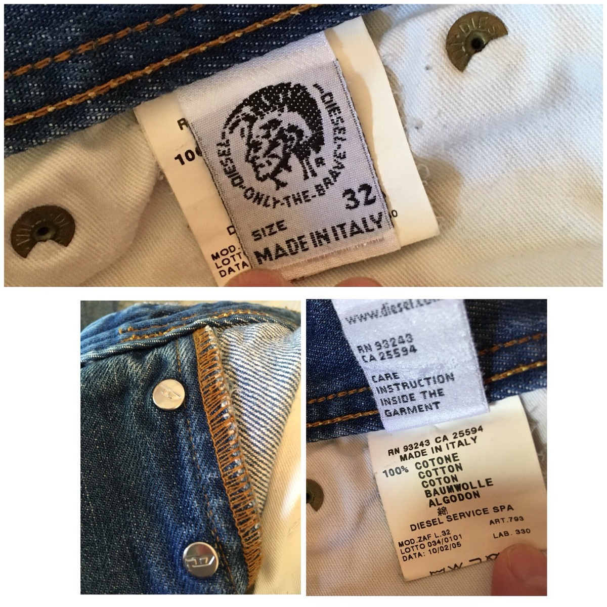 ON SALE! Diesel Denim 32 Button Fly Industry Division W30 L33