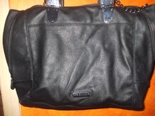Steve Madden Lrg Black Vegan Shoulder Bag Book Shop Travel Gym Lap Top Beach 141