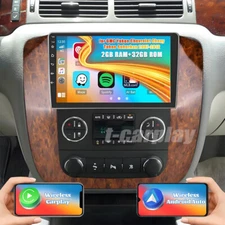 Carplay Stereo Radio Navi GPS WiFi EQ For 2007-14 GMC Yukon Chevy Tahoe Suburban