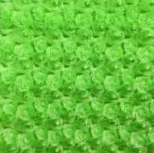 Lime Rosebud minky soft cuddle fabric by the yard