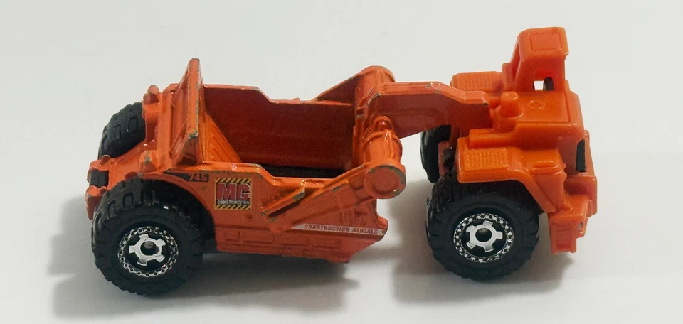 2007 Mattel спичечный коробок оранжевый скребок MC 745 строительство аренда литой пластик - Изображение 4 из 4