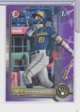 Jheremy Vargas Brewers 2022 Topps Bowman Purple 235/250 #BP-144 112722AZCD79