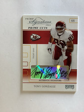 2002 Playoff Prime Signatures Prime Cuts Tony Gonzalez #33  2/5 HOF