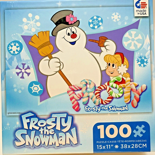 Frosty The Snowman and Karen 15x11 Jigsaw Puzzle 100 Pieces Ages 5+ NEW