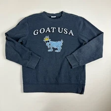 Goat USA Sweatshirt Womens Embroidered Crew Neck Pullover Outdoor Size Small