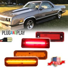 4x Amber Led Front Rear Red Side Marker Lights For 78-87 El Camino Caballero