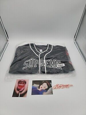 Supreme Polartec Baseball Jersey Black Men's Size Small FW24 Supreme Polartec Baseball Jersey Black Men's Size Small FW24