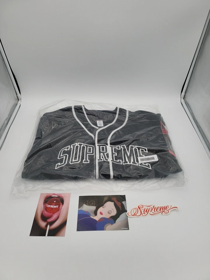 Supreme Polartec Baseball Jersey Black Men's Size Small FW24 Fleece Short Sleeve - Image 2 of 4