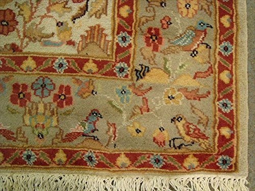 Area Rug Tree of Life Birds All Over Silk Wool Hand Knotted Home Carpet (6 x 4)' - Picture 6 of 8