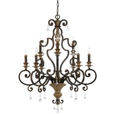 Image of 9 Bulb Chandelier Hanging Pendant LIght Heirloom LED E14 60W Bulb