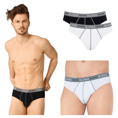 Sloggi Men's Start Midi Briefs 2 Pack 10206949