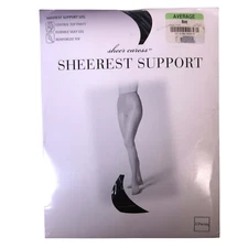 Vtg JCPenney Sheer Caress Sheerest Support Control Top Pantyhose Average Navy