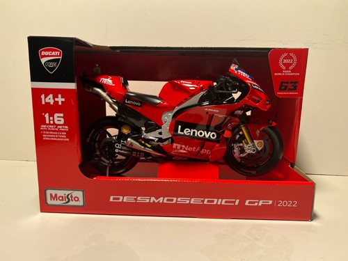 Ducati Desmosedici LENOVO, #63 Francesco Bagnaia MotoGP 2022 - 1:6 Maisto - Bild 2 von 3