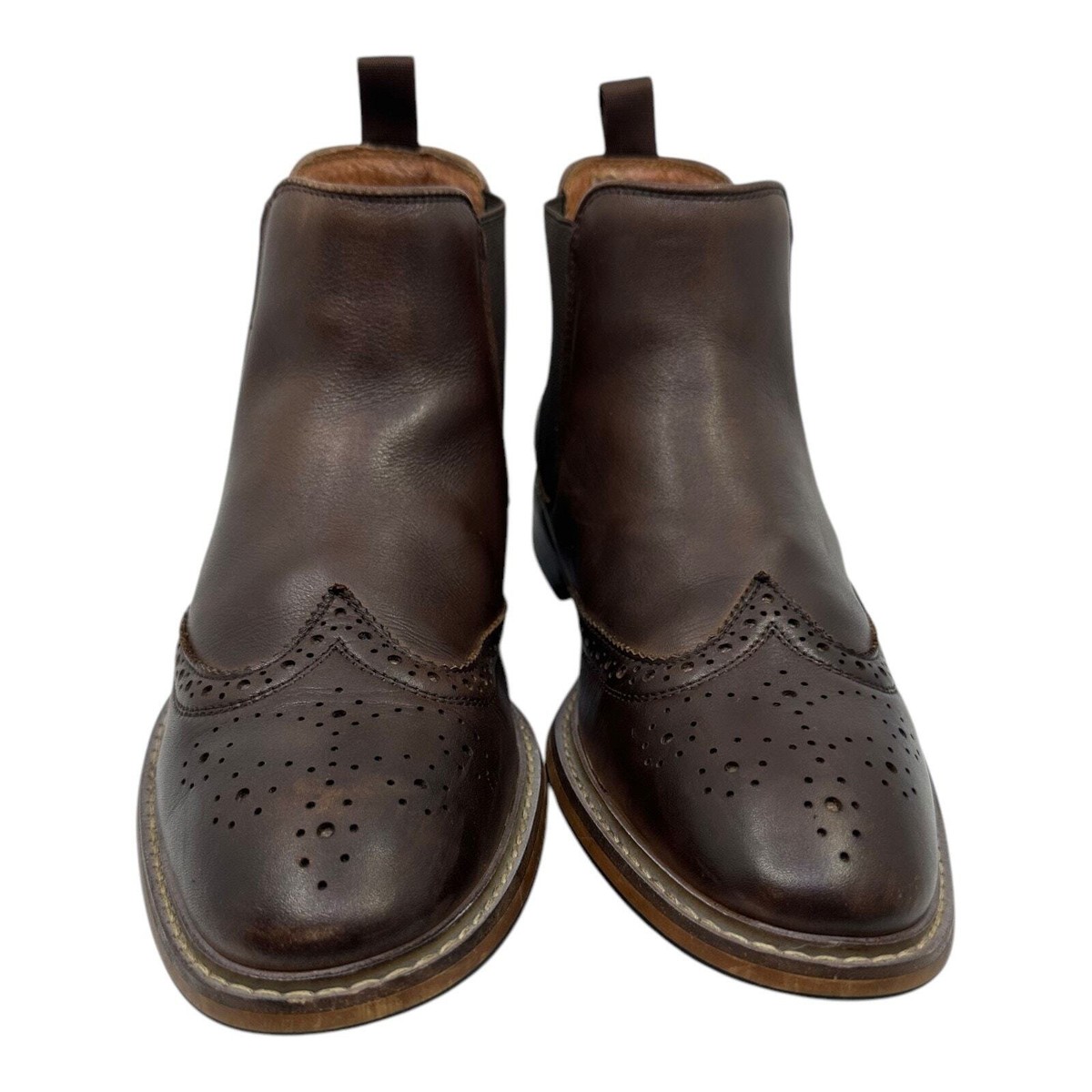Mens Florsheim Streets WT Chelsea Boots Size 10 Brown Leather Wingtip Brogue EUC FLORSHEIM Streets WT Boot Size MENS 8M Brown Leather Wingtip  main image 4
