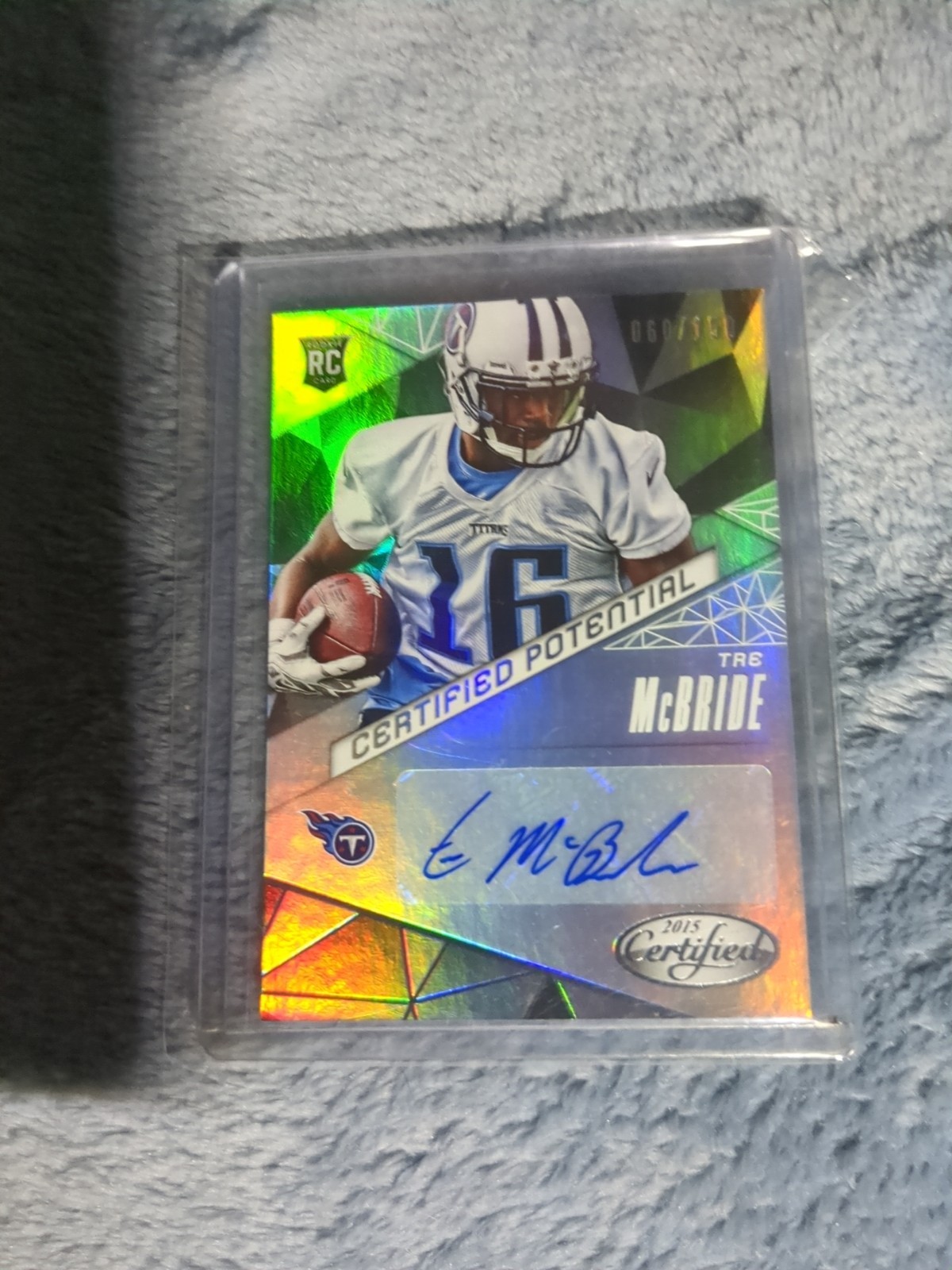 Tre McBride Panini Certified Certified Potential Autograph #CPTM Mirror Silver