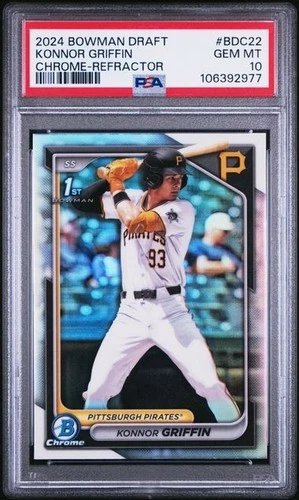2024 Bowman Draft 1st Chrome Konnor Griffin Refractor Rookie #BDC22🔥PSA 10🔥GEM