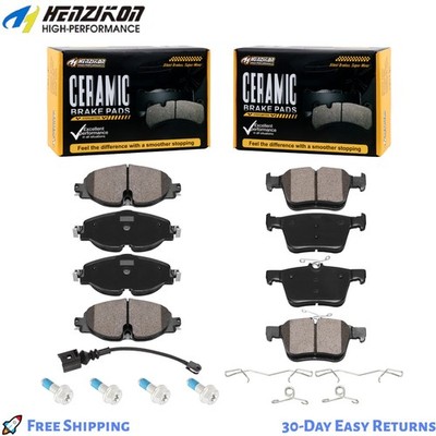 Front and Rear Ceramic Brake Pads for 2019 2020 2021 Volkswagen Jetta 1.4L